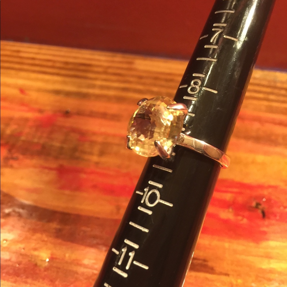Natural Citrine Sterling Silver Ring